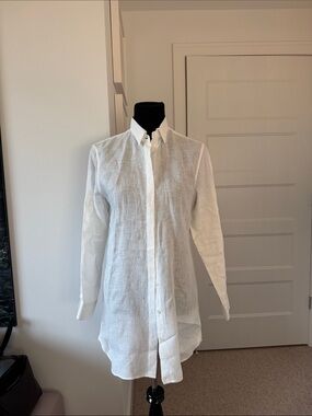 VILEBREQUIN Classic White Linen Button-Up Shirt for